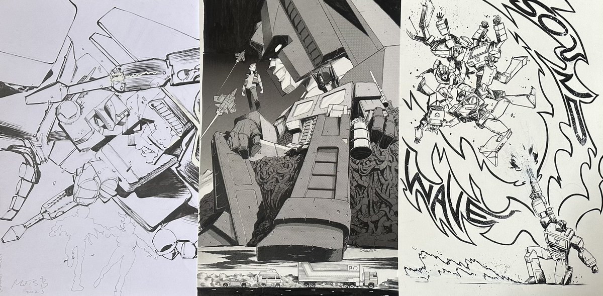 TRANSFORMERS original art covers by @matiasbergara, @NickDragotta, and @sanfordgreene drop tomorrow, Fri. 12/29, at 9AM PST/12PM EST! Part of our massive TF art event celebrating the biggest book of the year…over 200 pieces! Art + sketches + comics! felixcomicart.com