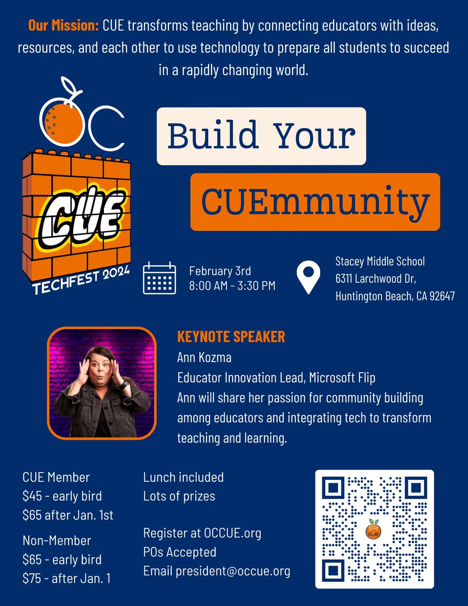 Early Bird registration ends on January 1st! Get your tickets to the hottest PD in town asap! It’s the gift you give yourself and your students! #wearecue @cueinc #occue