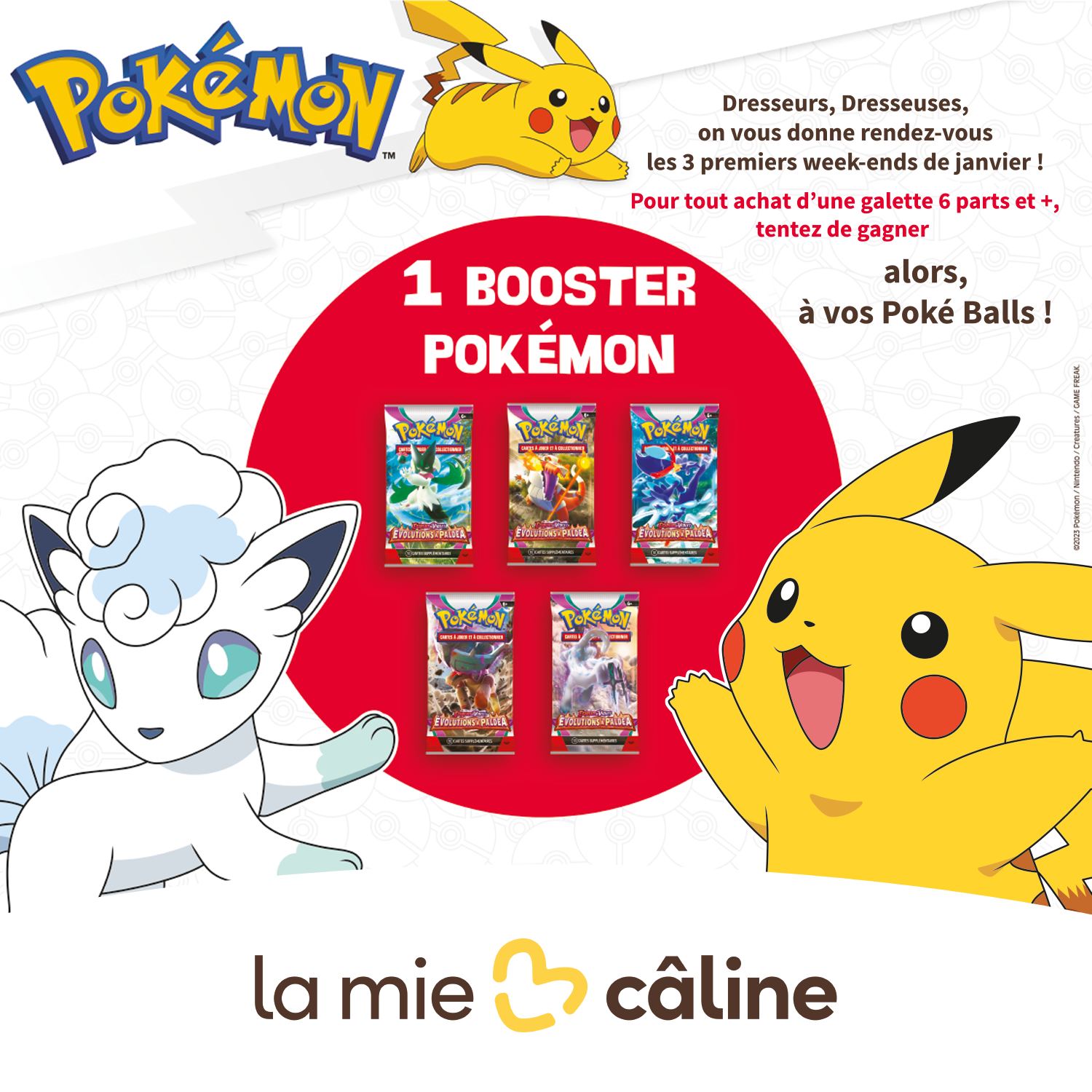 Pokébip on X: #PokemonGoodies : Les galettes des rois sur le thème Pokémon  s'invitent dans les magasins @lamiecaline ! ➡️ 2 fèves Pokémon (galettes 6  parts et +) ➡️ 1 Booster Évolutions