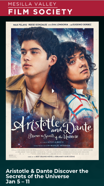 arianddanteupd's tweet photo. 🌟 Aristotle and Dante is showing at a theater in Mesilla, NM (not *too far* from El Paso, TX) at @MesillaValleyFS 

📅January 5 - 11
🎟️Tickets here https://t.co/7imQDQXu0r

#AriandDanteMovie https://t.co/4cSNSK8kmC