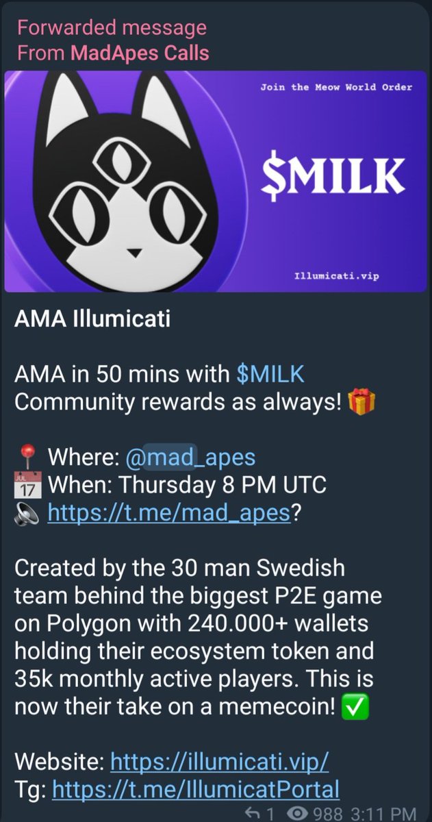 👀👀  Volume beginning to flood in..  Madapes ama starting in about 30 mins.. $MILK lfg!!