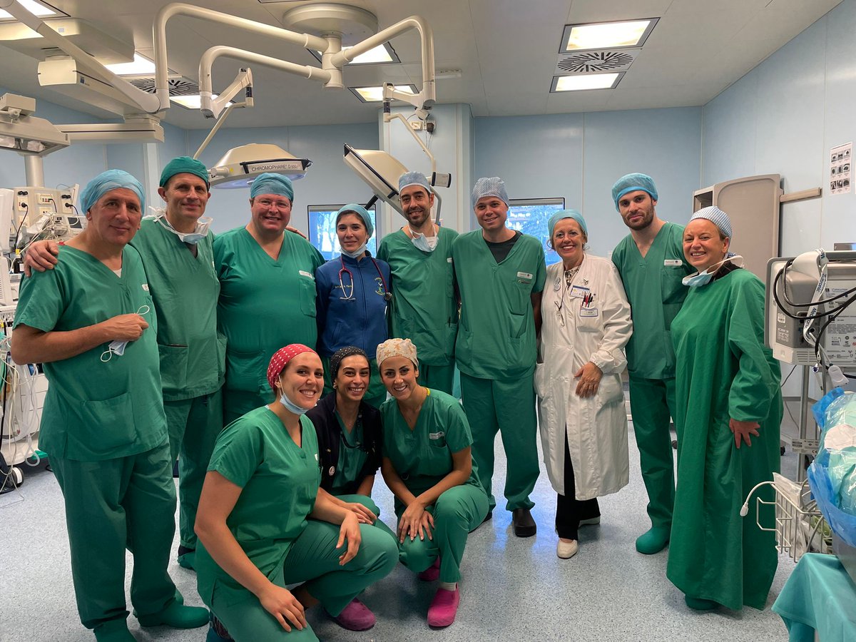 Great team for the fetal myelomeningocele repair procedure performed yesterday in my hospital! Gynaecologists, neurosurgeons, anesthetists and midwives: we are all here! #fetalsurgery #policlinicoagostinogemelli #Rome