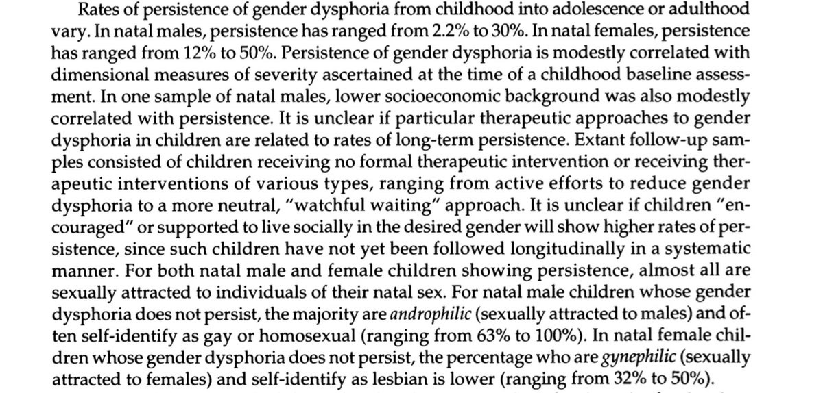 @patrick_ness According to the DSM-5, anything from 70% to 97,8% of “trans kids” overcome their “transness” at qpuberty. Plus you need to be able to differentiate between a “youth” and a child under 5.