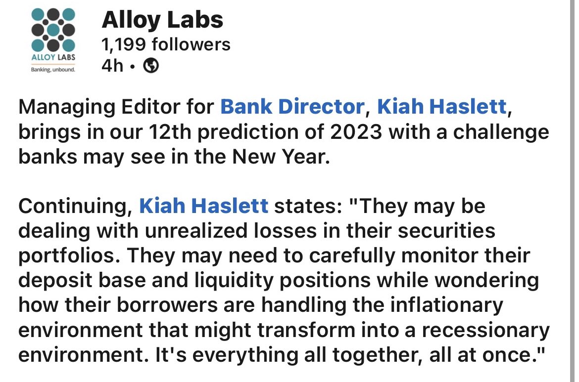 Kiah Lau Haslett is a bank reporter (she/her) tweet media
