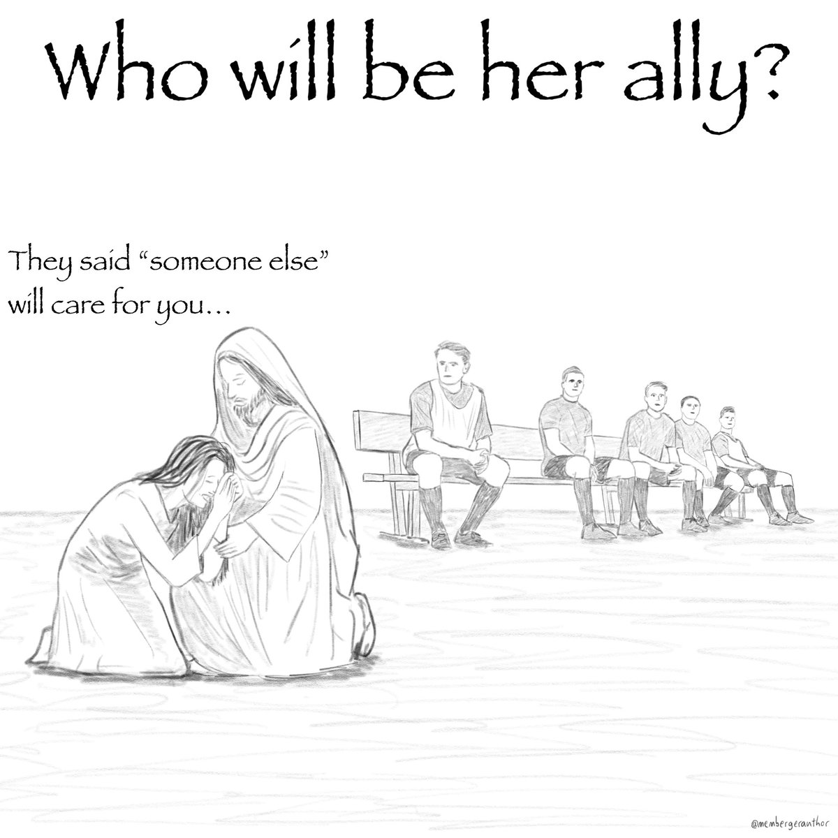 Jesus heals. He loves. He saves when hope is lost. It’s an incredible privilege to be involved with that, and I wish more men could see. God gave us hearts. Jesus showed us how to love our sisters. The need is so great, and we can help.

But “someone else” will do it, right?
Who?