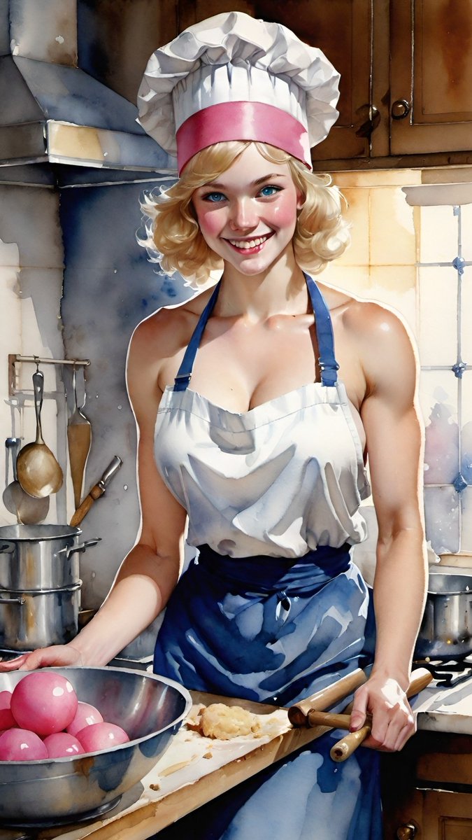 timeecon's tweet photo. #1 for #ChristmasCook  by @KayneGiordano   hope you like her #AIart #AIイラスト #aipainting #aiartist  #aigirl #aigirls https://t.co/PL4PTuolf1