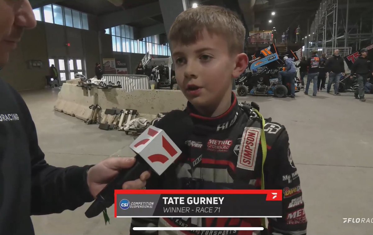 Heat winner for <a href="/TateGurney/">Tate Gurney</a> my grandson <a href="/TulsaShootout/">Tulsa Shootout</a> <a href="/KKM_67/">Keith Kunz Motorsports</a>  #proudgrandma Watching from home <a href="/FloRacing/">FloRacing</a>