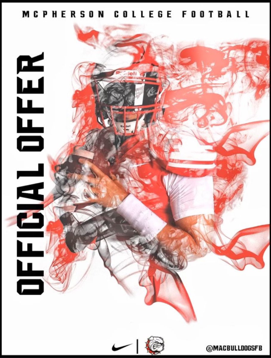 Extremely blessed to receive a ⭕️ from McPherson College ‼️@MACBulldogsFB @CoachBeau_MC @Ttown_FB @caleb_olive @CSmithScout