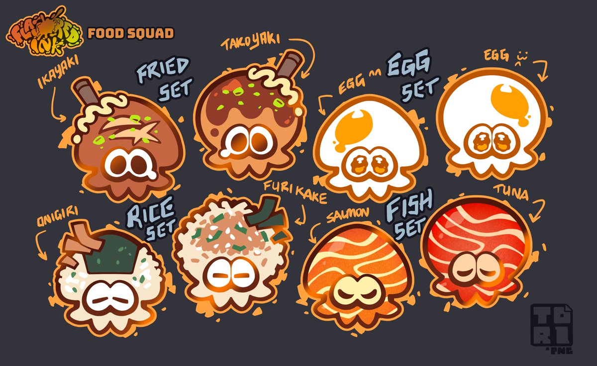 TORIPNG's tweet photo. My hungry ass could never play Splatoon 🤤 https://t.co/B0asS0yNal