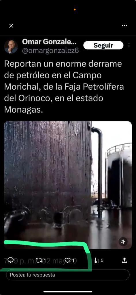 madeleintlSUR's tweet photo. #ATENCIÓN| un nuevo fake news rueda por la redes sociales de un supuesto derrame petrolero en la refinería El Palito. 

Observen con atención: la imagen es del año 2020 un evento  que fue atendido y superado para ese momento y es utilizado para manipular y tergiversar  el desbordamiento de una piscina de afluentes que se rebosó tras las fuertes precipitaciones del pasado #25DIC. 

El evento fue atendido inmediatamente por @PDVSA y todas las instituciones que activan su protocolo frente a una contingencia. 

No se trata de una tubería con derrame ni algo que tenga que ver con el sistema de funcionamiento de la refinería.