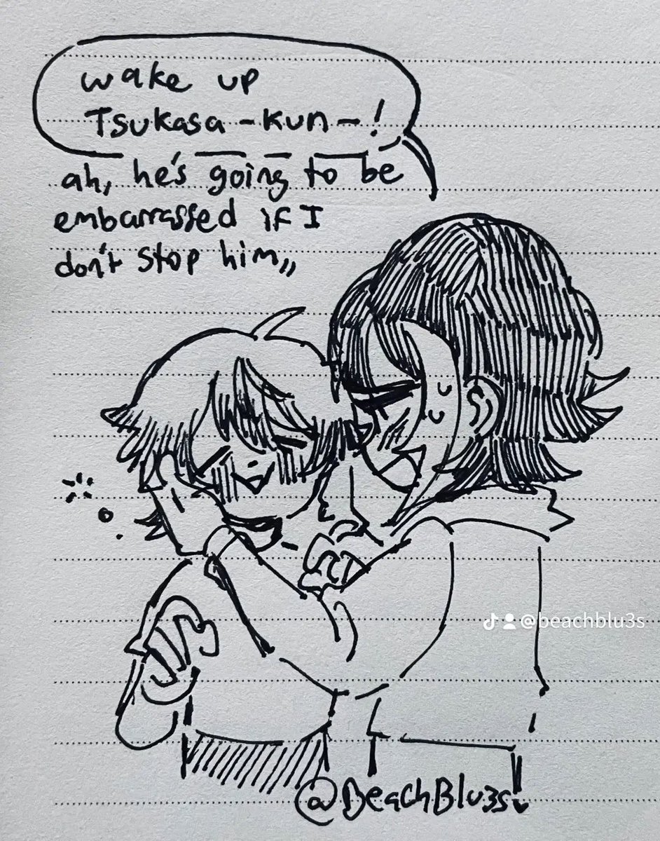 beachblu3s's tweet photo. Another comic just for kicks and giggles. Drowning you all in art today [1/2] 
.
.
.
(Sleepy touch starved kasa yippee) 
#pjsekai #prsktwt #tsukasatenma #ruikamishiro #ruikasa #mizukiakiyama https://t.co/TQbBAU43Zs
