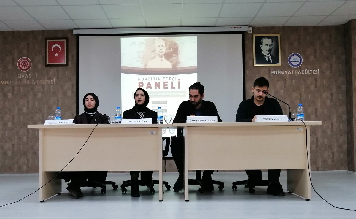 msefac's tweet photo. Bugün, bu gençler ve arkadaşları Nurettin Topçu hakkında bir panel düzenledi.

Türkiye dediler, maarif dediler, dava dediler...

Üniversitenin dört duvardan ibaret olmadığını, zorunluluklar dışında da kitap okunabileceğini bir kez daha gösterdiler. Bahtları açık olsun... https://t.co/6KEURRtqas