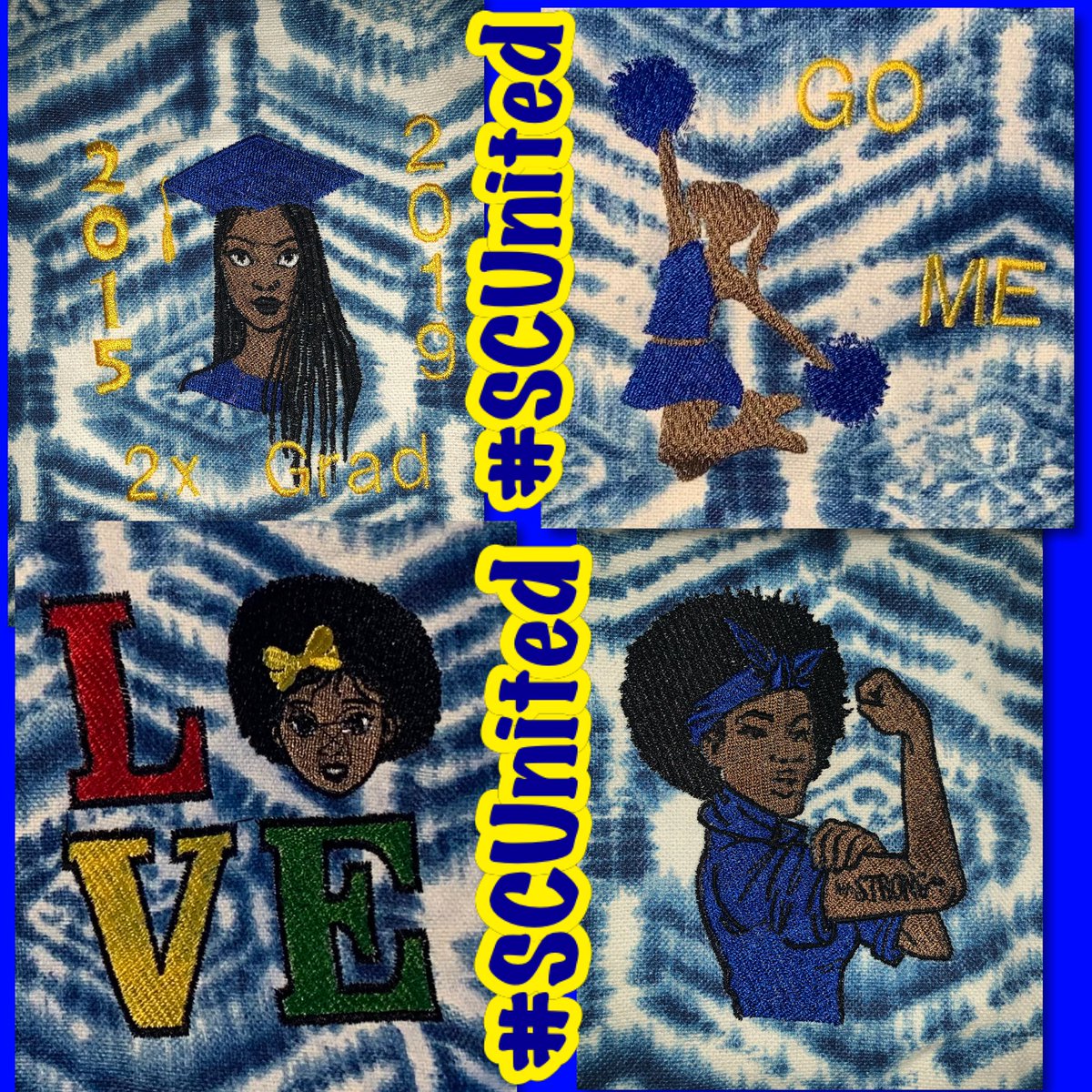 ShaiClusters's tweet photo. We are definitely #LevelingUp! Not only is candy &amp; personalized vinyl shirts/hoodies available BUT personalized embroidered shirts/hoodies &amp; crop top sweatsuits available. Visit us on Facebook @ShaiClusters. 
#Candy #Vinyl #Embroidery #ShaiClustersUnited #SCUnited #MadeWith💙 https://t.co/ASbfGQNeXu