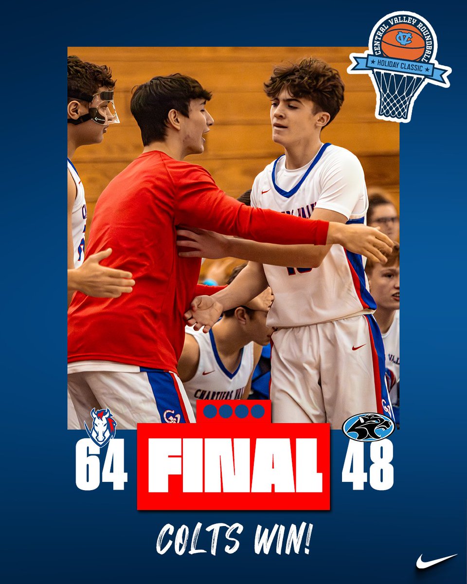 COLTS TAKE GAME ONE OF THE CENTRAL VALLEY ROUNDBALL CLASSIC!!!

Jayden Davis with 23 points and <a href="/JulianSemplice/">Julian Semplice</a> &amp; <a href="/kubicsek/">TJ Kubicsek</a> both with 12 pts a piece in the victory

#WEnotME 🔴🔵