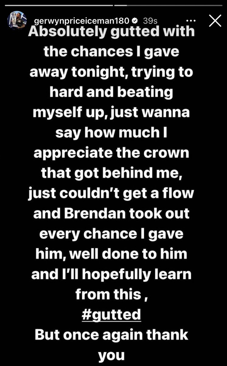 Gerwyn Price gives his reaction to exiting the World Championship 📲