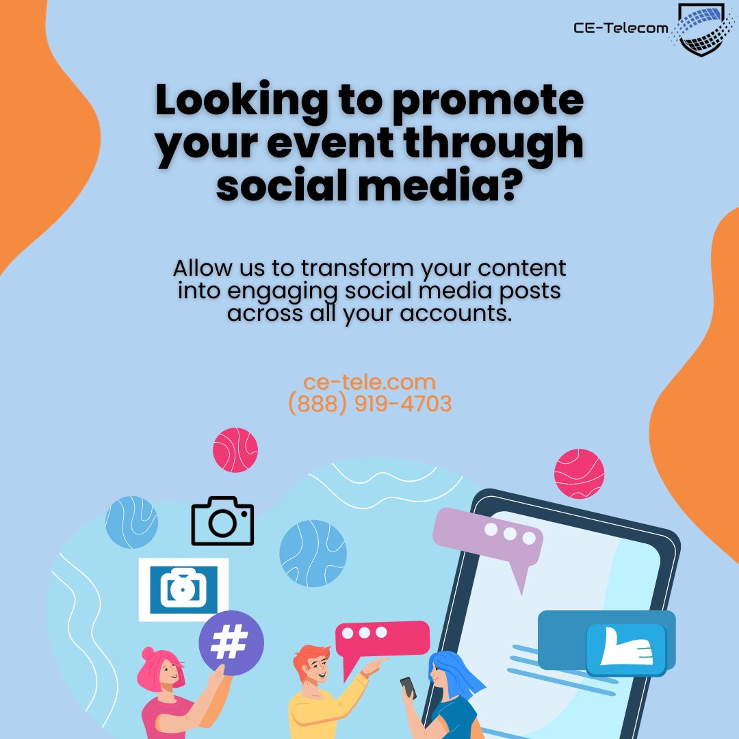CETelecom's tweet photo. We can customize posts for your unique business today! #SocialMedia #management #smallbiz #Texas #local #marketing https://t.co/Yfc7t0naKp