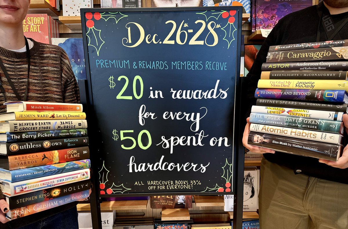 Today’s the last day of our #bnhardcoversale! All hardcovers are 33% off and Select hardcovers are up to 50% off too! BN Members spending $50 hardcovers will get a $20 Bonus as well! 

#bookstagram #bookworm #barnesandnoble #dallas  #richardsontx #bnrichardsontx #tbr #bnbuzz