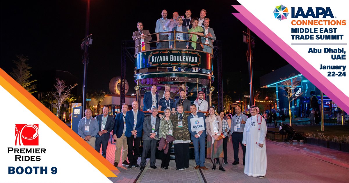 premierrides's tweet photo. Make your #rollercoaster dreams🎢⭐a reality with us at @IAAPAEMEA  Middle East Trade Summit!🌍
Book your meeting at #PremierRides BOOTH 9 before the #NewYear and let us be part of your #formulaforsuccess! 🤝

#LeadingTheExperience #RollerCoaster #AttractionsIndustry @tea_connect https://t.co/nXCM6fxo2G
