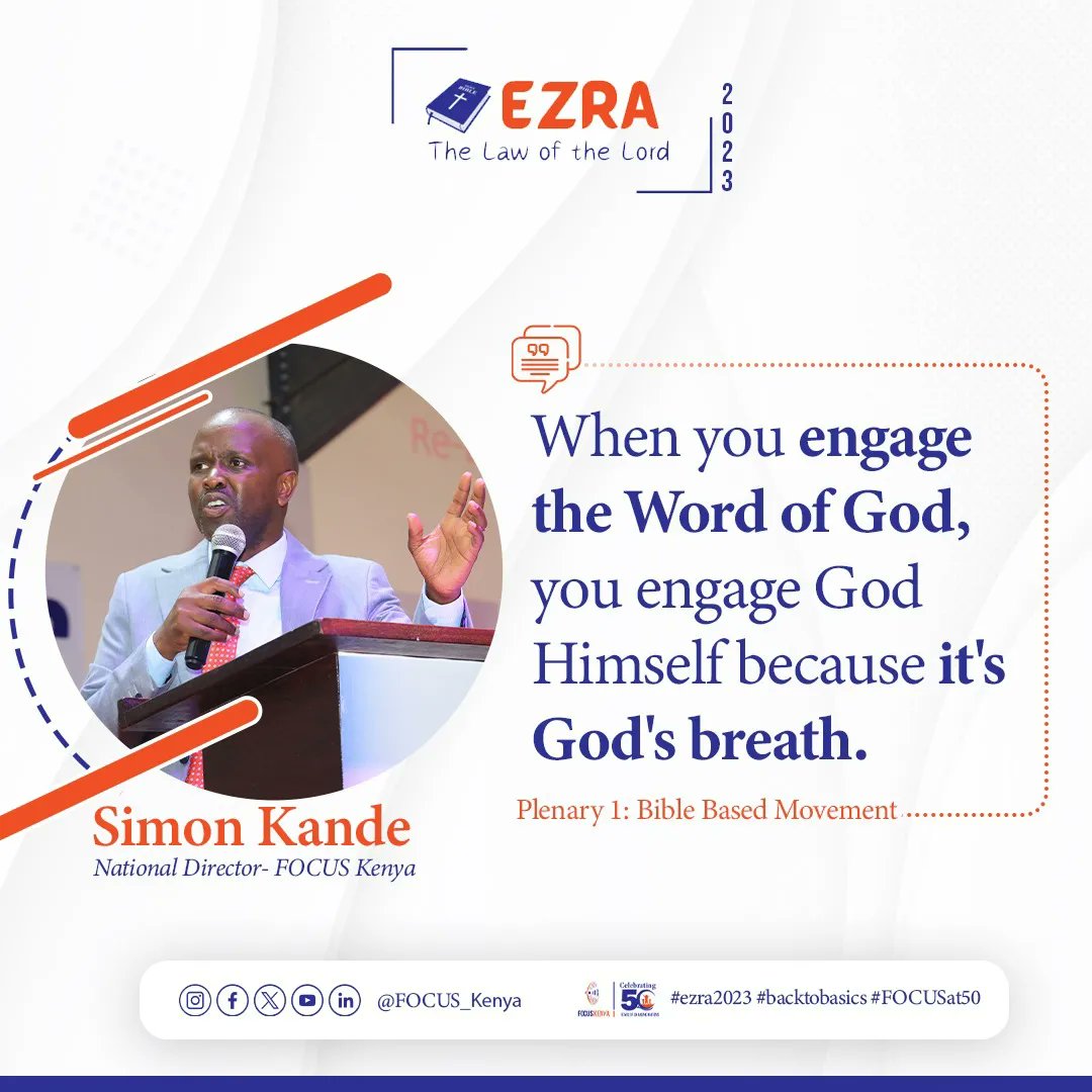 focuskenya's tweet photo. EZRA 2023🔥
Plenary 1 by Our National Director Simon Kande
Topic: Bible-Based Movement 

#ezra2023 
#backtobasics https://t.co/XVqJD0w5pd