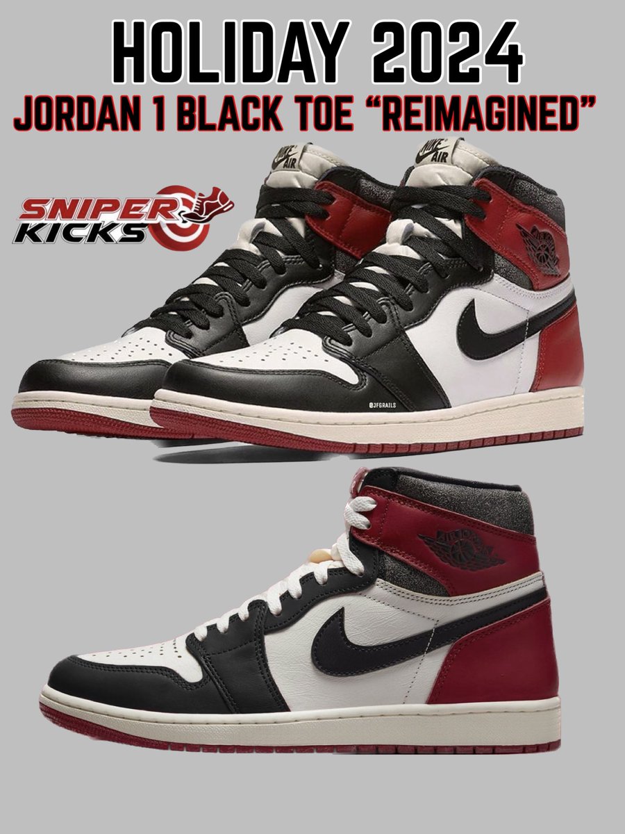 LETS GO!!! I WAS RIGHT! WE ARE GETTING THE AIR JORDAN 1 BLACK TOE “REIMAGINED” HOLIDAY 2024‼️ WILL THIS RIVAL THE AIR JORDAN LOST AND FOUND⁉️
