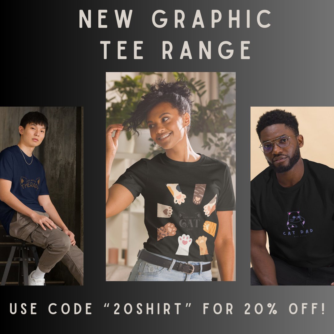 We've just dropped 5 very cool cat themed graphic T-shirts!

Only £15 each but with 20% off they work out at £12 😮

madkatzblog.co.uk/shop/t-shirts

#graphictee #graphictshirt #catshirt #catgraphictee #catgraphictshirt #cattee #NewYear2024