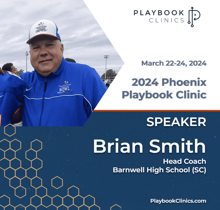 Can't wait to speak @PlaybookClinics in Phoenix! Use code SmithB for a discount on your registration fee for a coach or staff at any of the 15 @PlaybookClinics across the country.