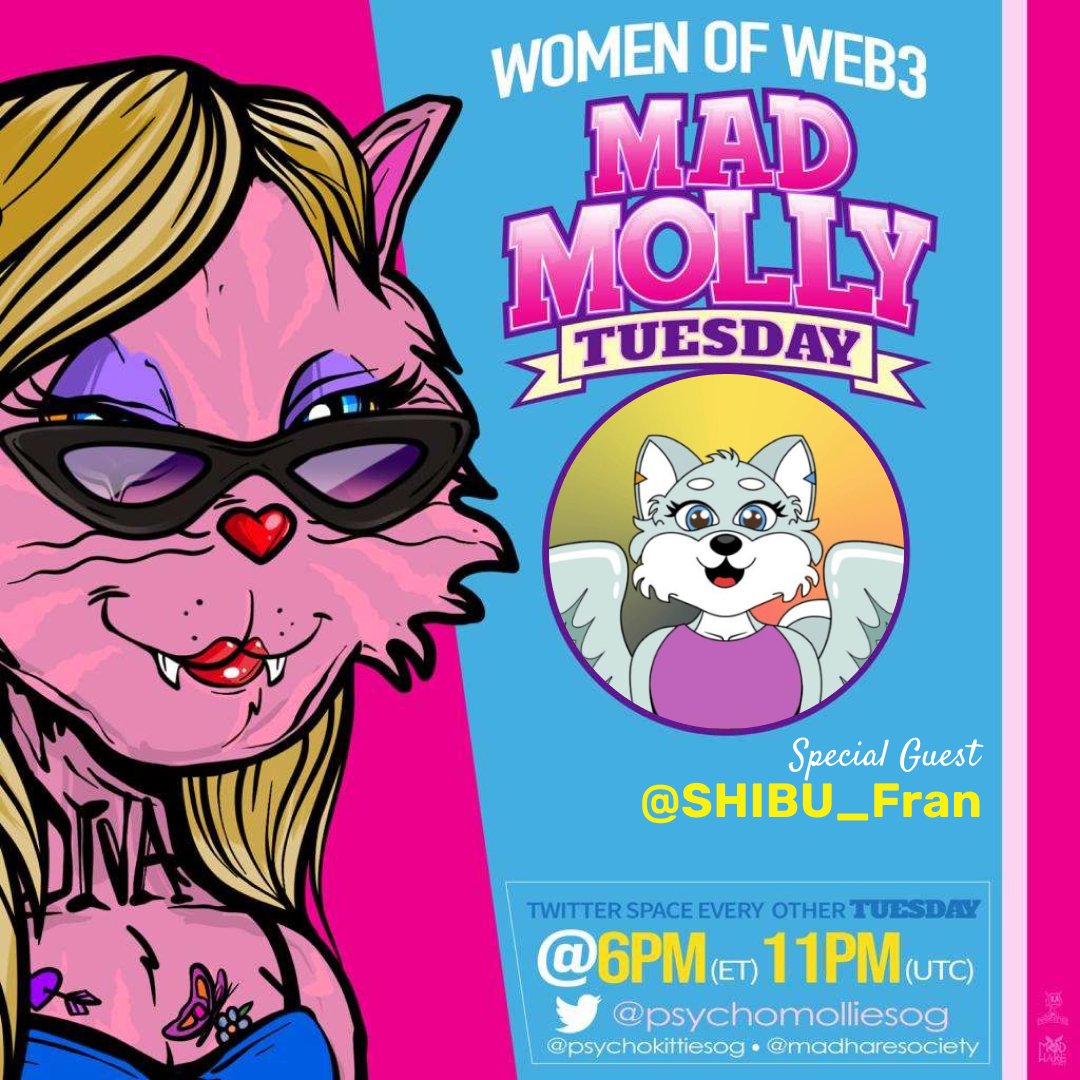 PsychoMollies (@psychomolliesog) on Twitter photo 🎙️Mad Molly Tuesday Episode 44 🎙️
Tuesday, Jan 2nd @ 6:00pm EST 🕜
W/ special guest <a href="/SHIBU_Fran/">🐾Francisca🔺</a> 🔥
Strap yourself in for an epic episode! 😲
Set your reminders now! ⏰
x.com/i/spaces/1ynKO… 🎙️Mad Molly Tuesday Episode 44 🎙️
Tuesday, Jan 2nd @ 6:00pm EST 🕜
W/ special guest <a href="/SHIBU_Fran/">🐾Francisca🔺</a> 🔥
Strap yourself in for an epic episode! 😲
Set your reminders now! ⏰
x.com/i/spaces/1ynKO…