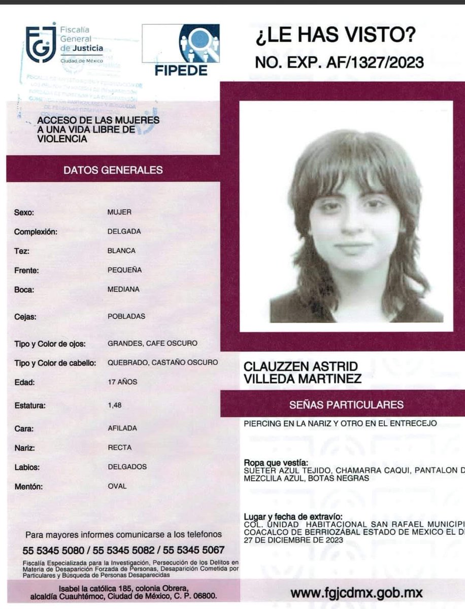 dayanemaely's tweet photo. @SeBusca #HastaEncontrarte #Alerta @lopezobrador_ @AAMBER_mx @delfinagomeza @CoacalcoVive https://t.co/s6ASUezvjp