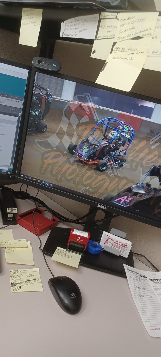 NealMartin8's tweet photo. Watching shootout action at work. Watching as many laps i can on @FloRacing @clintonboyles98  
Big @BrianDallasWard  fan. https://t.co/foS7egiqtg