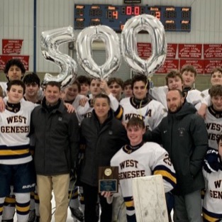 WestGeneseeCSD's tweet photo. WG hockey wins the Wildcat Classic over Suffern 4-2 for Coach Colabufo’s 500th win! Congratulations!! https://t.co/ErHIPM6432