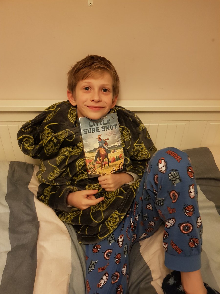 smiththegeek's tweet photo. @MattRalphs2 my nephew and I started Little Sure Shot in the summer, and finally finished it over the Christmas break (with many reminders for me to bring it with me...)
Thanks for a story that enraptured a reluctant reader 😊 https://t.co/FjD3LQ7xCP