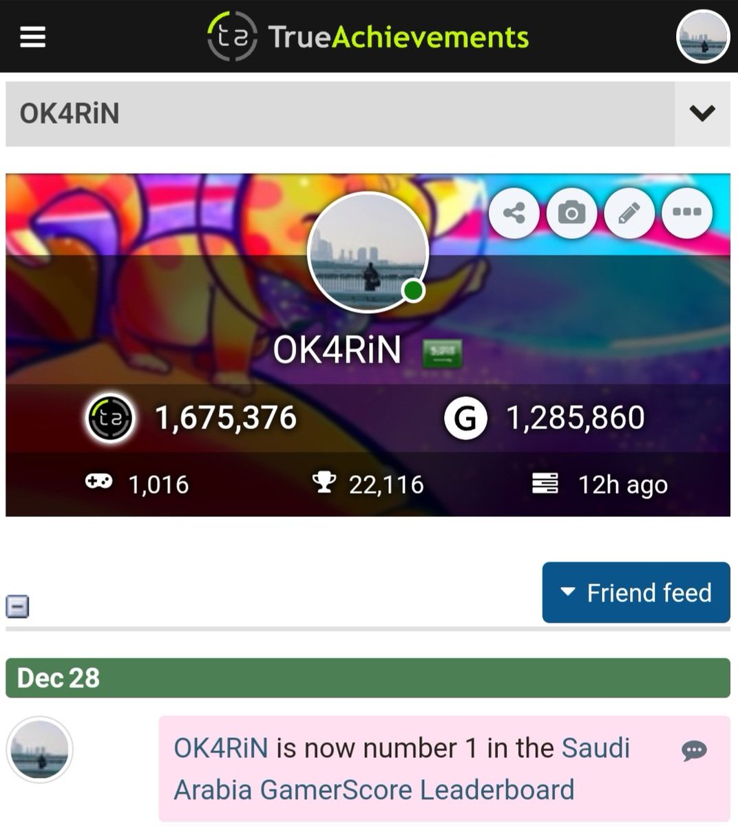 OK4RiiN's tweet photo. واخيرا المركز الاول بالقيمرسكور في السعودية  
#Xbox https://t.co/aPKuYQfFDj