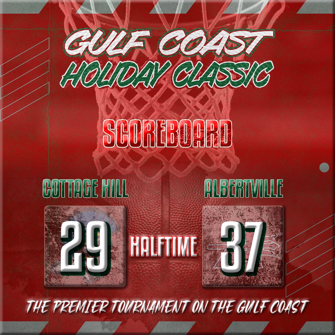 TheGCHC's tweet photo. Albertville (AL) with a huge 3rd quarter to go into the half with an 8 point lead on Cottage Hill (AL). #RedBracket #TheGCHC https://t.co/I2uvue67K1