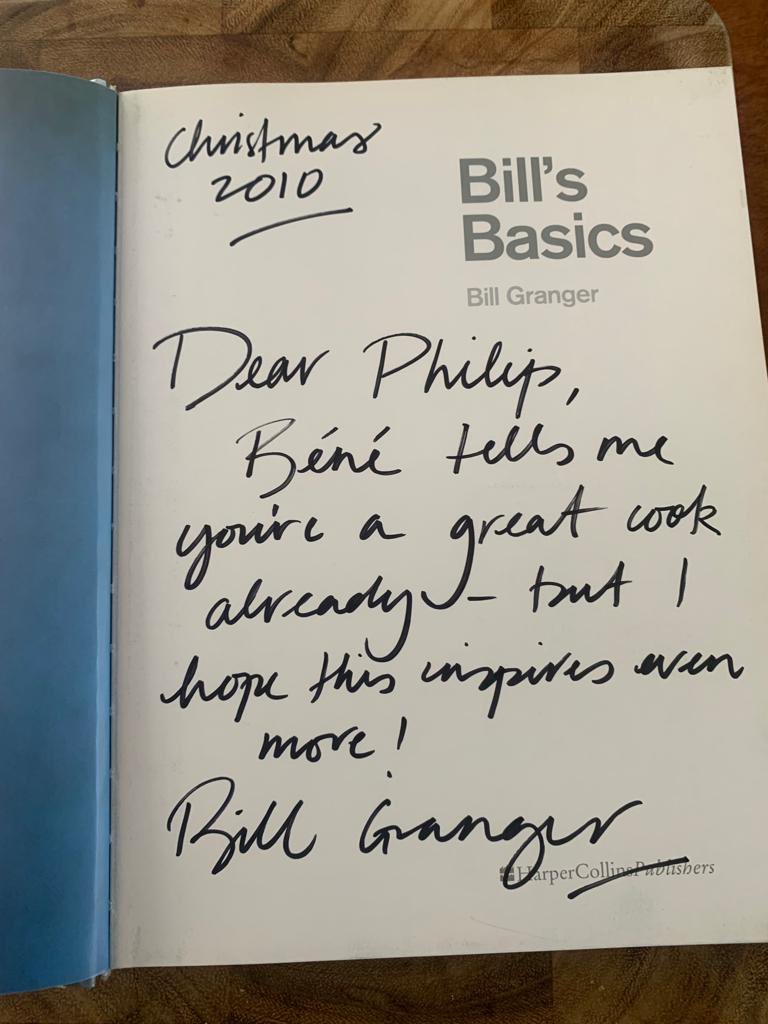 BeneEarl's tweet photo. #BillGranger was my first boss - I worked in his Sydney restaurants throughout uni. 

I loved working there with the queues for the ricotta pancakes and was so sorry to see the news. My dad and I share a love of cooking and I collared Bill once to sign a book. A proper good guy. https://t.co/Z1L59EVLqY