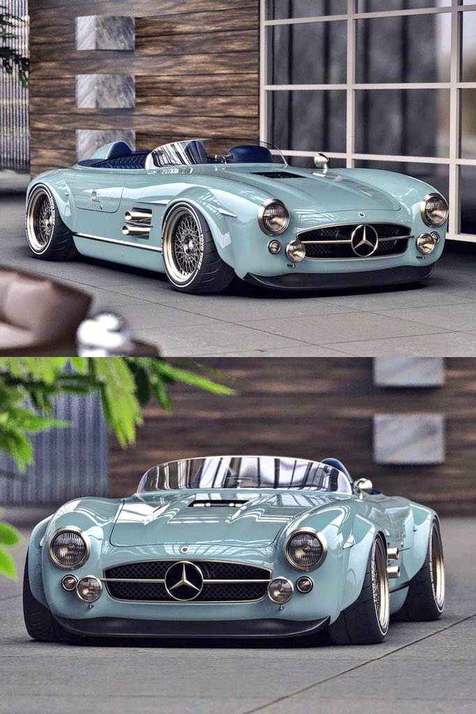 1954 #Mercedes 300SL body mated with a 2002 SLK 32 AMG! 💎
#Mercedesbenz #Mercedesamg
#sls #300sl #slkamg
#300slroadster
#w198 #slroadster