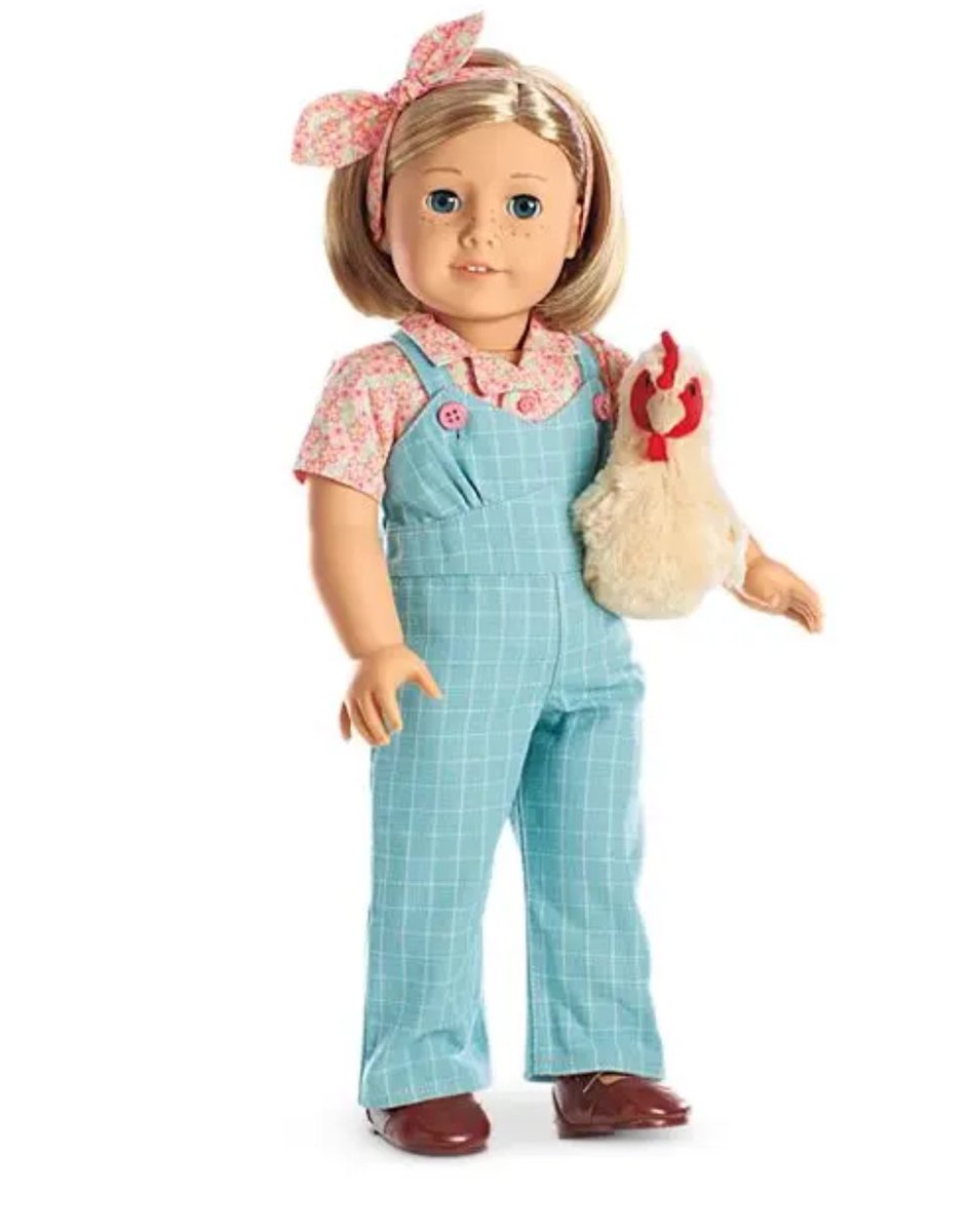 thisisptrying13's tweet photo. taylor albums as american girl dolls 🧵

Taylor swift…kit…specifically in her chicken keeping outfit https://t.co/xSZLGzoiQk