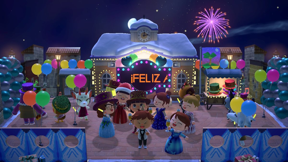 sther_cherry's tweet photo. Ir a celebrar año nuevo y llegar tarde en la cuenta atras jajaja que inocente soy jajaja, Gracias @Serenaa_20 por la invitación #AnimalCrossing #ACNH #NintendoSwitch https://t.co/uqof60zC4S