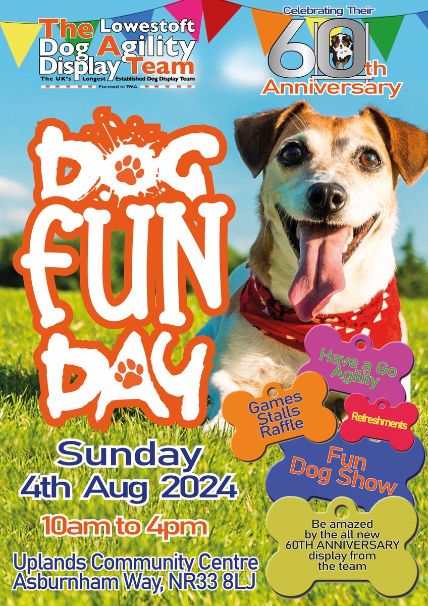 In 2024 our team will be celebrating 60 years of displaying to the public. To mark this unique anniversary, we will be putting on a very special event. Come &amp; share the day with the oldest established do agility display team in the country ❤️🐾🐾