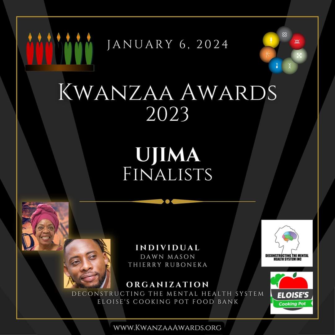 We are honored to be nominated for Kwanzaa Awards 2023 Finalists 3-UJIMA
mailchi.mp/c9e29dd1d562/k… 

🎉🎉🎉

Happy Kwanzaa!!!!! 

#Ujima #CollectiveWorkAndResponsibility #NguzoSaba #KinaraParkKids #KwanzaaAwards #KwanzaaAwards2023
#DMHS #DeconstructingTheMentalHealthSystem