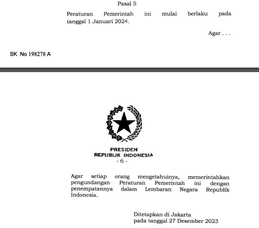Sebuah aturan tentang tarif PPh pasal 21 yang berlaku di 1 Januari 2024 tapi rilis di 27 Desember 2023. Imbasnya adalah cara ngitung pph 21 (karyawan, freelance, dst) yang berubah. Buat yang terima gaji secara gross bisa dipastikan jumlah yang diterima tiap bulannya jg berubah.