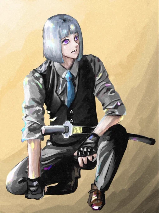 #今年も残りわずかなのでお気に入りの4枚を貼る見づらくなるから2枚ずつ貼る。オリキャラ/サトウくん幽遊白書/妖狐蔵馬 