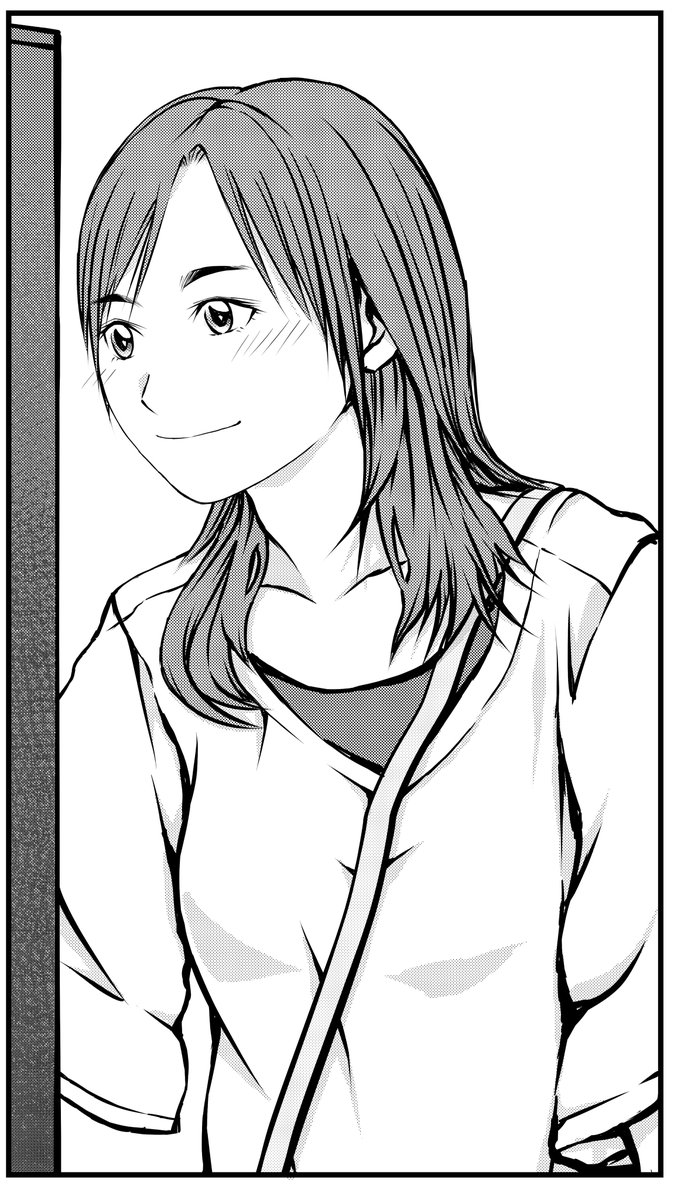 少し変と思ったので直しました(1枚目)顔大きくして少し下げました。左目も。あご少し線太くして下の方の線少しキレイにしました。

2枚目は前回です。 