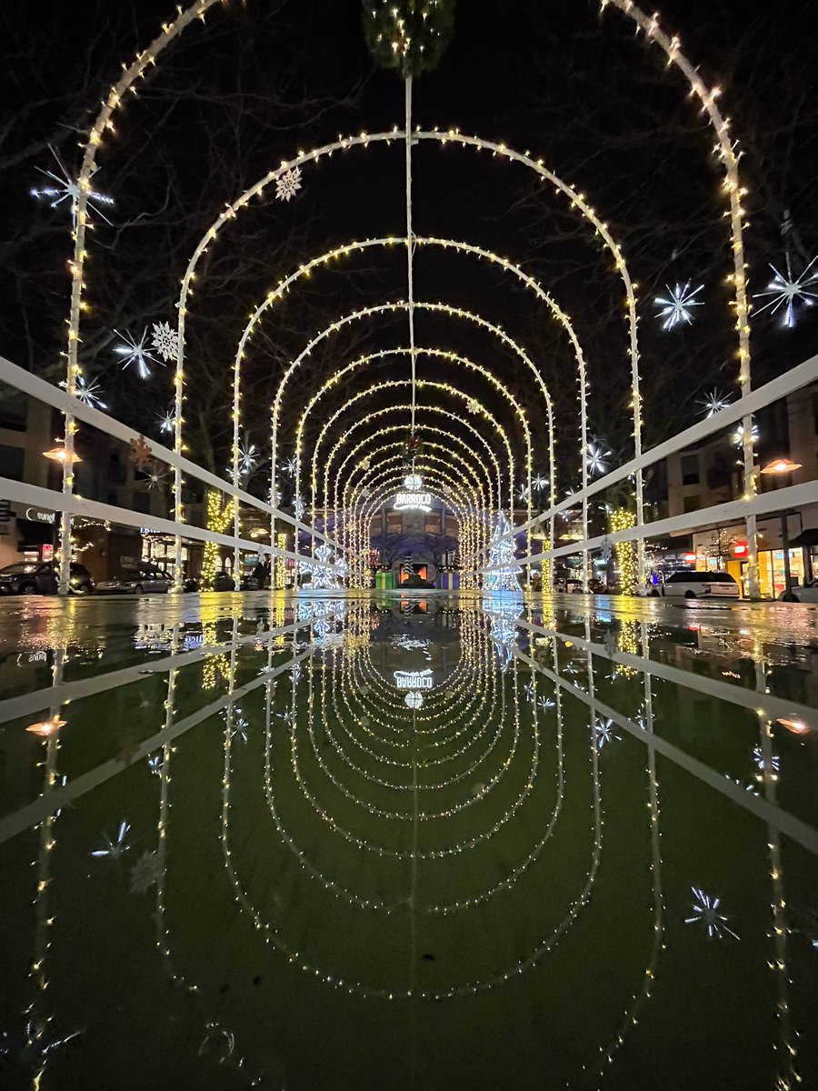 It’s twice as nice under the lights!! ✨✨ Hard to beat a nighttime stroll through our Snowflake Garden presented by Devon Oaks Assisted Living. And keep an eye out for the mistletoe. ❄️😘