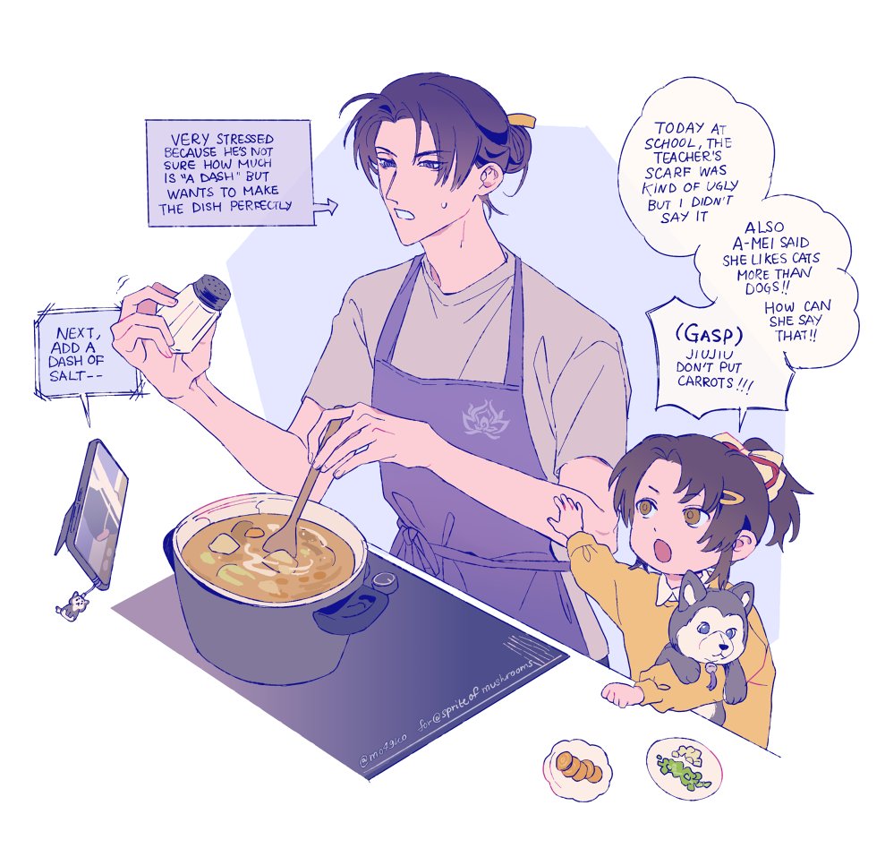 mo49ko's tweet photo. #江澄 #金凌
modern AU jiujiu and baby a-ling for my dear friend on tumblr 💖
jiujiu is working so hard everyday!! pls tell him he is doing so good!! https://t.co/QuaCgcSiED