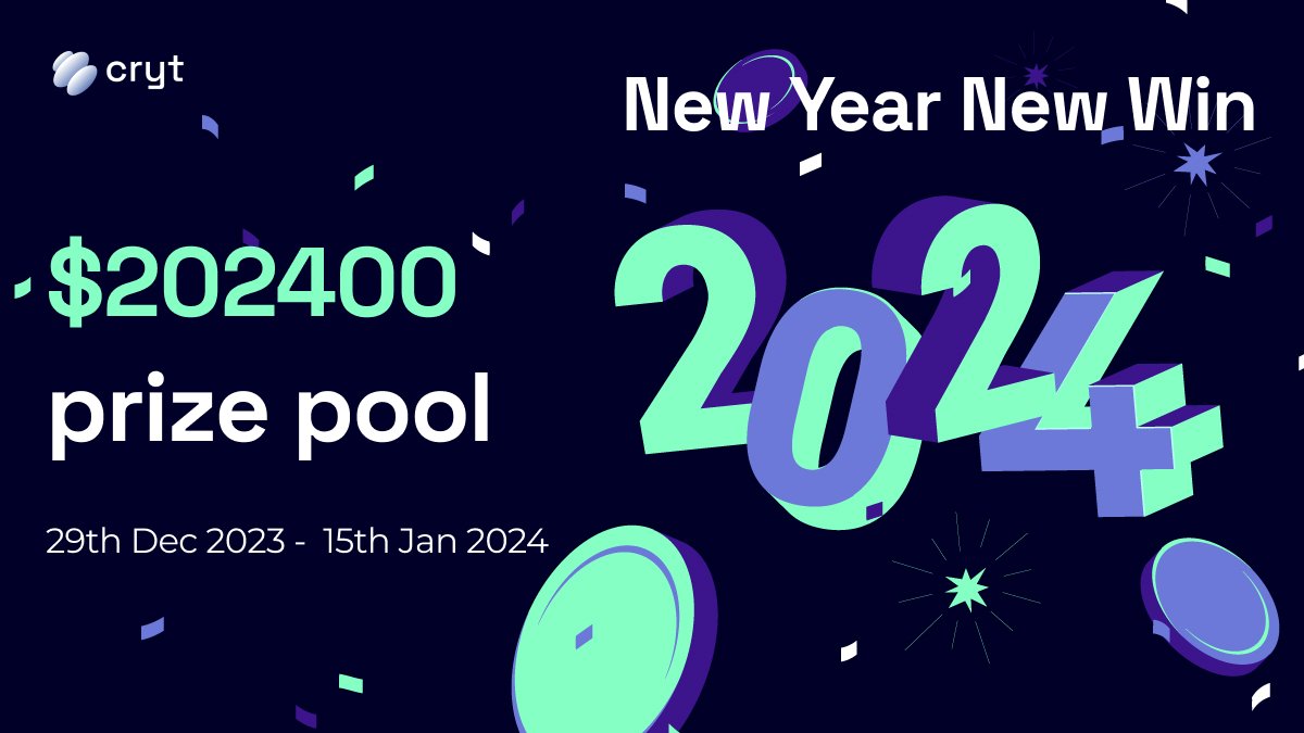 CrytGlobal's tweet photo. 🎉 Welcome 2024 with a 202400 $USDT prize pool!
NO KYC! Join futures trading and gain 3000 #USDT bonus!
1️⃣Sign up: https://t.co/ueK5HAh0DP
2️⃣Start futures trading
3️⃣Claim your bonus!
More details at https://t.co/vazwwSbtVA 🎁
#trading #bonus #cryt #exchange https://t.co/0hZSHwRMDK