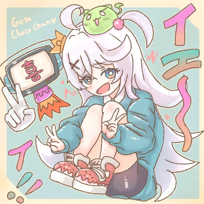載せるものが少ないので掲載してみる…!がむちょこさんが()描いたラフにノアールさん()が線画を担当し、私が色を塗ったものです!(*'▽`*) 初の合作ですね…! 