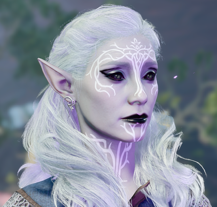 oshiro_draws's tweet photo. reviving myself real quick to show off my Selunite Drow Cleric #BaldursGate3 https://t.co/kLMtvVGCaP
