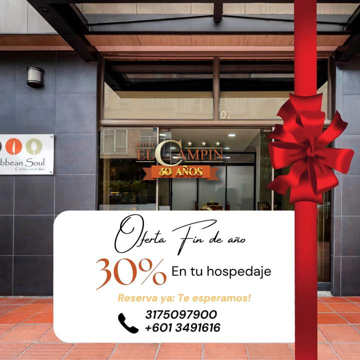 Hotelcampin's tweet photo. ¿Visitas Bogotá en fin de año? tenemos el plan perfecto para ti:  Hasta con un 30% de descuento. RESERVA YA reservas@hotelelcampin.com, 📞 3175097900 / Bogotá +601 3491616 #promociones2023 #ReservaYA #habitaciones #huespedesfelices #findeaño 
www https://t.co/XPmI0NuIGg
RNT. 6805 https://t.co/8UWuWW4bbO