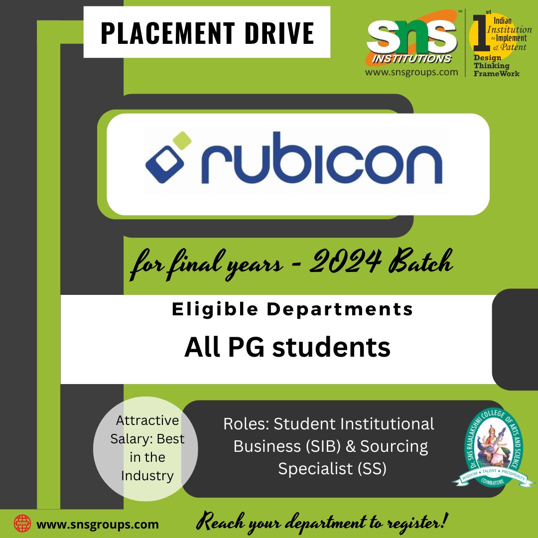 snsinstitutions's tweet photo. Get your Dream Placement at SNS Institutions.
#SNSInstitutions #SNSDesignThinkers #DesignThinking
#Bestcollege #engineeringcollege #coimbatore #trending #placementdrive #placement #campusplacement #offcampusdrive #job #jobs #offcampusplacement #engineeringjobs #placements https://t.co/kdbQMHscHP