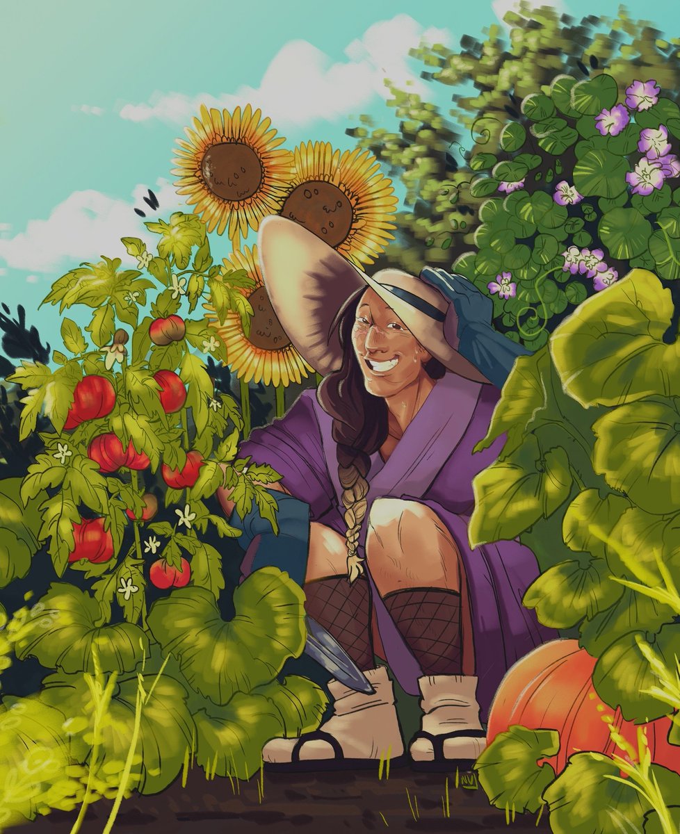 My piece I made for the <a href="/genyazine/">Bite Me! Completed</a> it was such a lovely project! It was wonderful to be part of it 💜  here is the full version of Genya in a little garden 🌼🌿